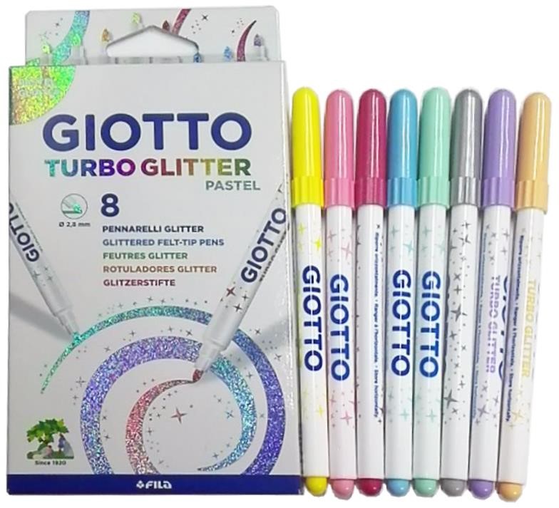 Rotuladores Giotto Turbo Glitter Pastel - Oficoex. Tu papelería OnLine  desde Badajoz